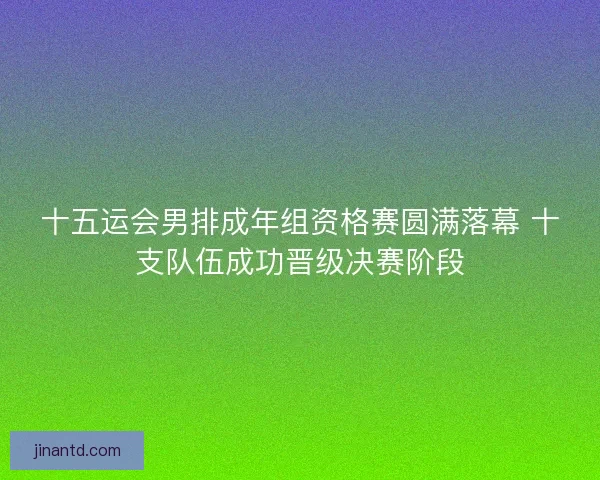 十五运会男排成年组资格赛圆满落幕 十支队伍成功晋级决赛阶段